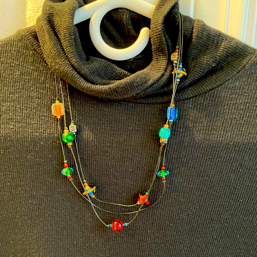 Chicos three strand layered glass beads @20”